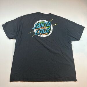 Vintage 90s Rare Santa Cruz Shirt Mens 2XL Sushi Chopsticks Wheel Logo Faded